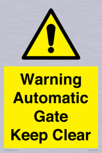 Warning Automatic Gate Keep Clear
